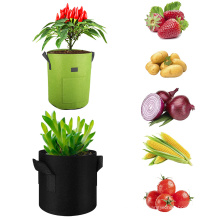 Garden non woven 3 5 10 20 100 gallon black heavy duty aeration felt fabric pot planter potato tree plant grow bag for vegetable